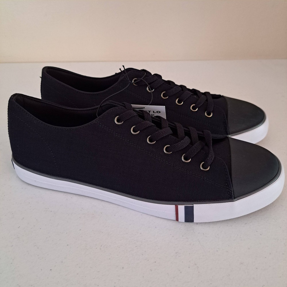 Ben Sherman Dorset Lo Sneakers Size 13 Black NEW Canvas Memory Foam 1177-588-B30